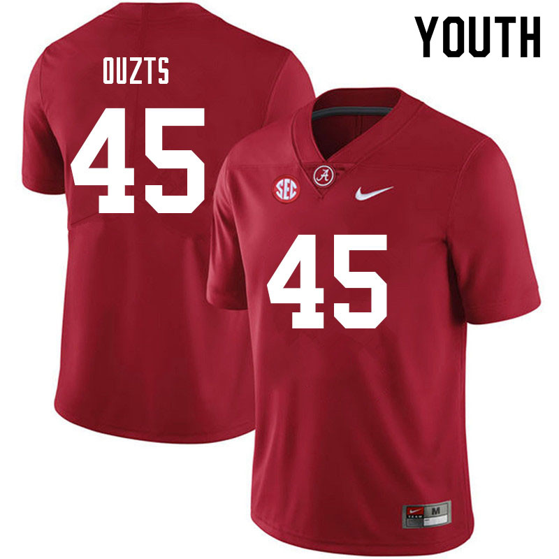 Youth #45 Robbie Ouzts Alabama Crimson Tide College Football Jerseys Sale-Black